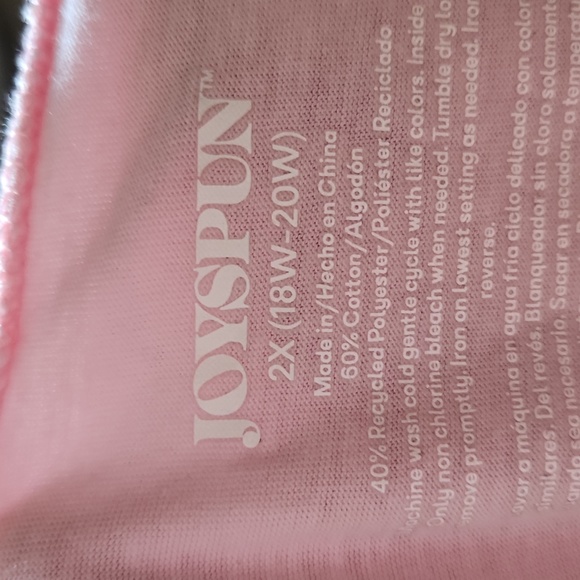 Women's Joyspun short sleeves & short bottom size 2x (18w-20x) Pink - Picture 8 of 13
